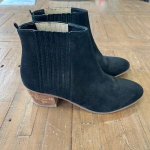Boden Alford Black Suede Alford Boots Women’s US 8 UK 29 Block Heel Almond Toe